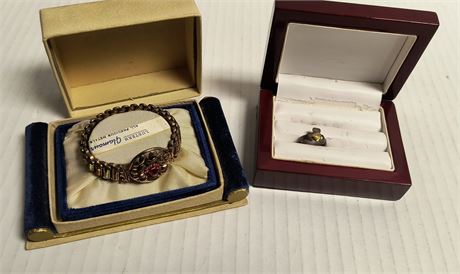 Lustern Bracelet. 1/20 12K G.F. On Sterling & Ring