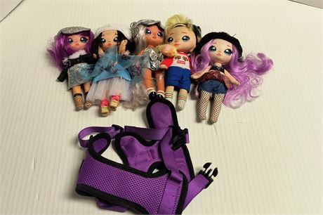 Lot Of NaNa Surprise Dolls & Dog Harness