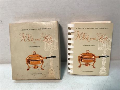 1954 Wick and Lick Chafing Dish Boxed Cook Book