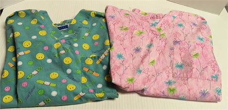 Medical Scrub Shirts. Size Large