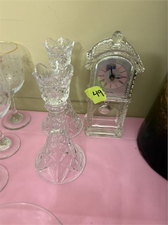 Candlesticks and Clock