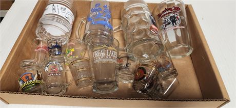 Various Shot Glasses & Drinking Glasses & Misc.
