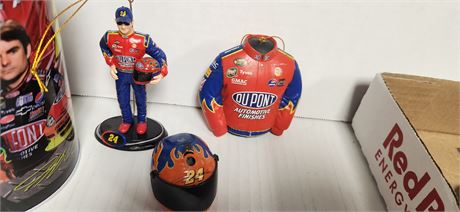 Nascar Bank & Ornaments & Helmet