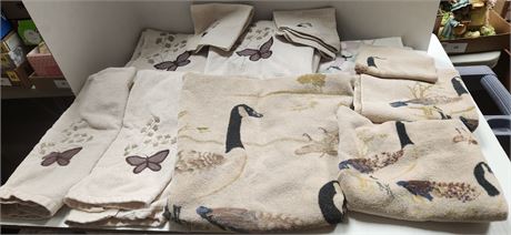 Geese & Butterfly Towels