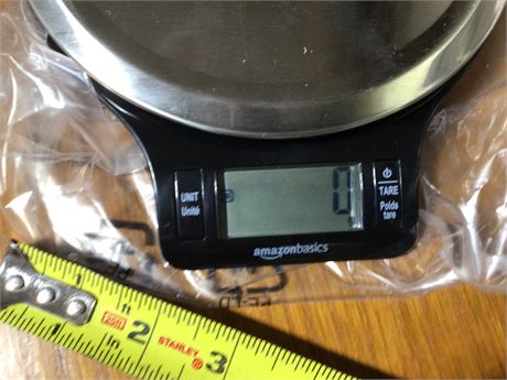 Kitchen Scale and Pyrex Baking Dish