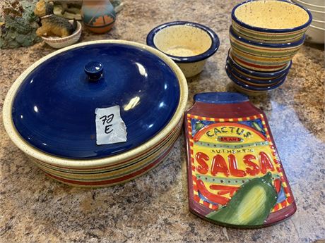 Ceramic Dishes, Colored, "Salsa" Dish