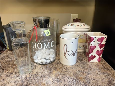 Canisters, Vases, Liquor Bottle