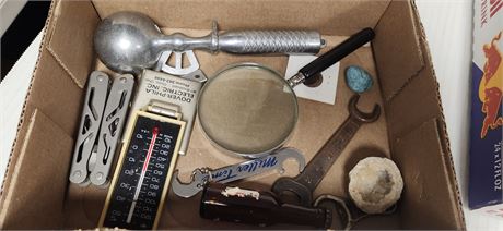 Vintage Ice Cream Scoop & 1959D Penny & Misc. Items