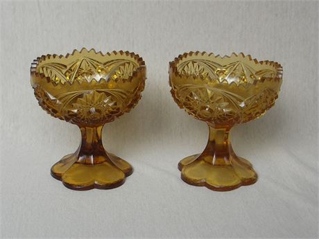 Amber Pedestal bowls