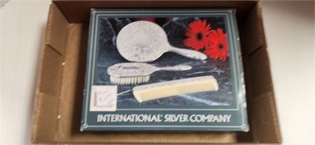 International Silver Company Silverplated  3 Piece Dresser Set