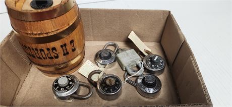 Barrel Bank & Misc. Combination Locks