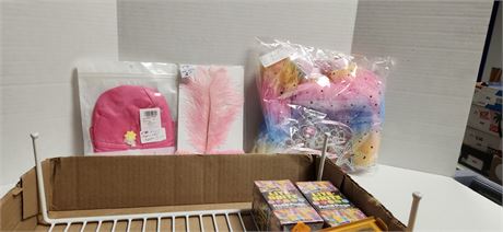 Misc. Toys & Baby Hat & Feather Headband & Dress Up Dress & Lite Brite Pegs
