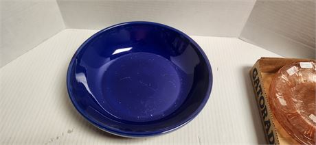 Blue Stoneware Bowl