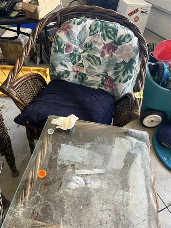 Wicker Chair and Table