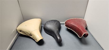 3 Vintage Bicycle Seats