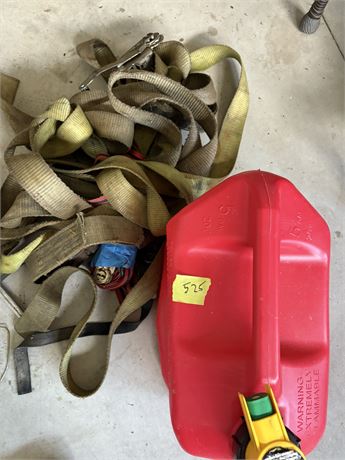 Gas Can and Tie Downs