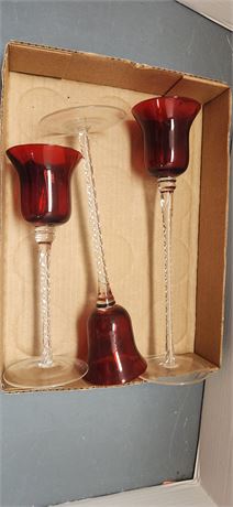 Glass candle holders