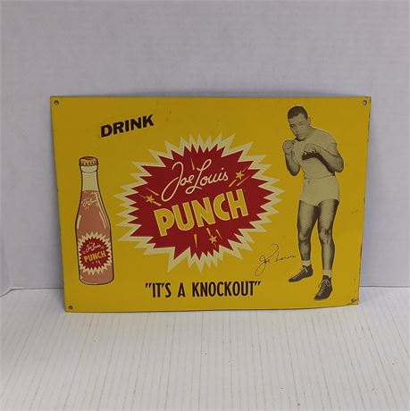 Joe Louis Punch Metal Sign