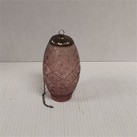 Vintage Hanging Glass Pendulum Light/Candle Holder