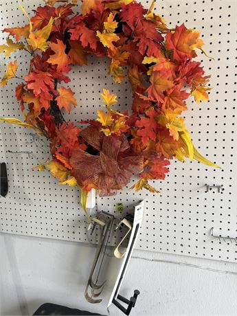 Fall Wreath and Wreath Holders