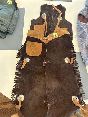 Child's Suede Cowboy Vest and Chaps