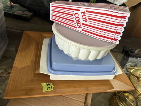Jello Mold, Pop Corn Containers, Trays