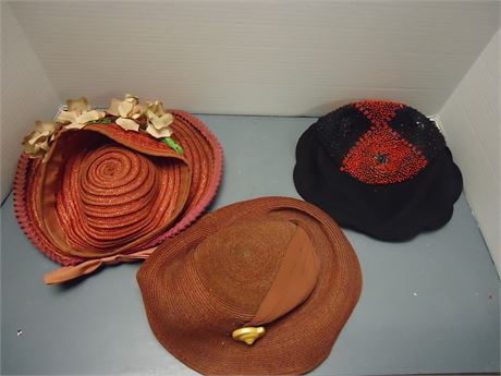 Lot Of Vintage Hats
