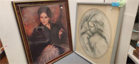 2 Vintage Framed Artwork