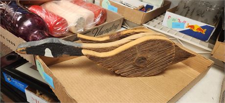 Wood Goose Decoration