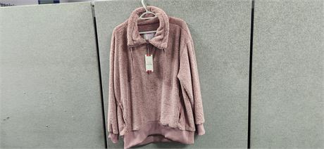 Members/'s Mark Cozy Sherpa Pink Women's 1/4 Zip Pullover. Size XL