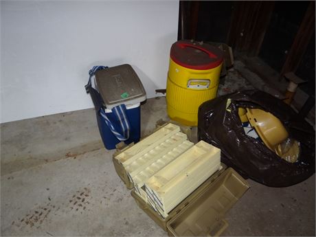 Coolers and Tackle Box