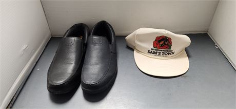 Baseball Hat & TredSafe Shoes. Size 10