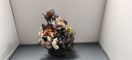Vintage Asian Bonsai Glass Tree