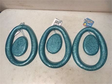 3 Easter Glitter Decorations