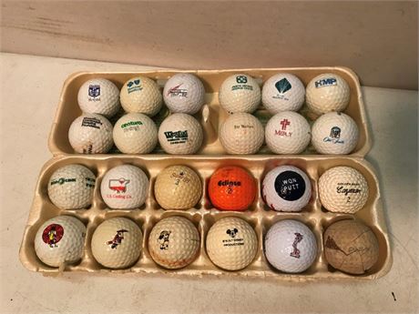 2 Dozen Advertisement Golf Balls