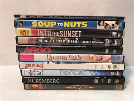 Stack of 10 DVD's (#8)