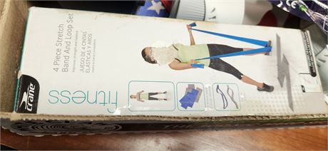 4 Piece Stretch Band And Loop Set & Misc.