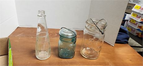 Ball Canning Jars & Clear Glass Bottle
