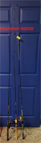 3 Fishing Poles & Reels