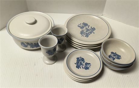 Pfaltzgraff Yorktowne Platter & Bowl & Salt & Pepper & Cups