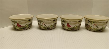 Certified International Holiday & Ivy Desert Cups