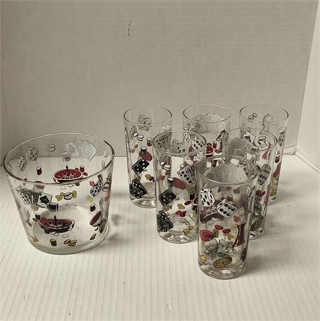 Poker & Chess Drinking Glasses