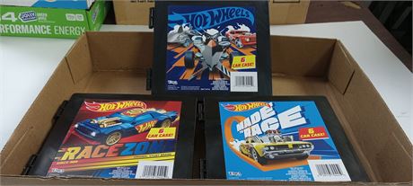 Three Hot Wheels Cases with 18 cars