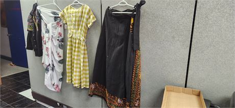Montgomery Wards Gold Dress Size 11/12 & M.J.Carroll Shirt Size Small & Misc.