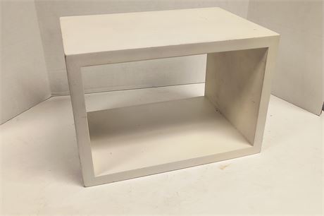 Small White Wood Cube Wall Decor