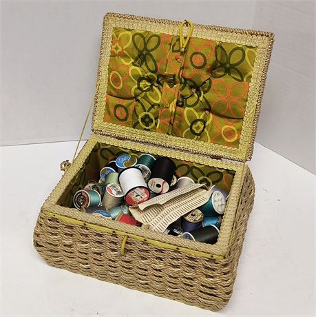 Sewing Supplies & Sewing Basket