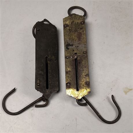 Vintage Excelsior & Landers Hanging Scales