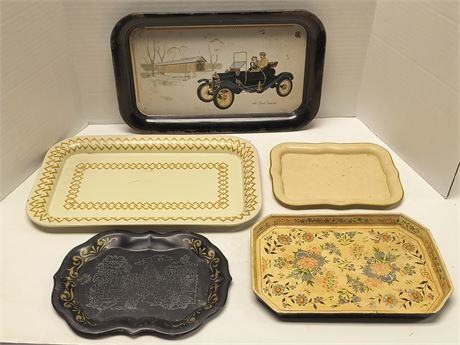 Vintage Metal Serving Trays