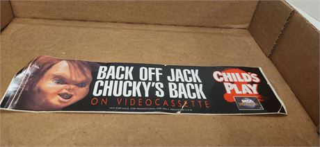 Vintage Child's Play Chucky Bumper Sticker