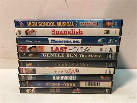 Stack of 10 DVD's (#9)